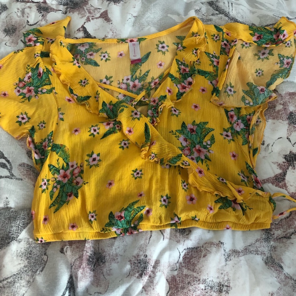 Yellow crop top